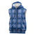 Royal Blue Hawaiian Quilt Sleeveless Zip Hoodie Hawaii Pineapple Monstera Palaka Motifs - Polynesian Pride