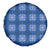 Royal Blue Hawaiian Quilt Spare Tire Cover Hawaii Pineapple Monstera Palaka Motifs - Polynesian Pride