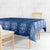 Royal Blue Hawaiian Quilt Tablecloth Hawaii Pineapple Monstera Palaka Motifs - Polynesian Pride