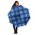 Royal Blue Hawaiian Quilt Umbrella Hawaii Pineapple Monstera Palaka Motifs - Polynesian Pride