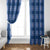 Royal Blue Hawaiian Quilt Window Curtain Hawaii Pineapple Monstera Palaka Motifs - Polynesian Pride