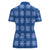 Royal Blue Hawaiian Quilt Women Polo Shirt Hawaii Pineapple Monstera Palaka Motifs - Polynesian Pride