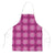 Pink Hawaiian Quilt Apron Hawaii Pineapple Monstera Palaka Motifs - Polynesian Pride