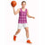 Pink Hawaiian Quilt Basketball Jersey Hawaii Pineapple Monstera Palaka Motifs - Polynesian Pride