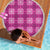 Pink Hawaiian Quilt Beach Blanket Hawaii Pineapple Monstera Palaka Motifs - Polynesian Pride