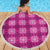 Pink Hawaiian Quilt Beach Blanket Hawaii Pineapple Monstera Palaka Motifs - Polynesian Pride