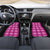 Pink Hawaiian Quilt Car Mats Hawaii Pineapple Monstera Palaka Motifs - Polynesian Pride