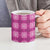 Pink Hawaiian Quilt Ceramic Mug Hawaii Pineapple Monstera Palaka Motifs - Polynesian Pride