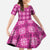 Pink Hawaiian Quilt Family Matching Long Sleeve Bodycon Dress and Hawaiian Shirt Hawaii Pineapple Monstera Palaka Motifs - Polynesian Pride