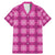 Pink Hawaiian Quilt Family Matching Mermaid Dress and Hawaiian Shirt Hawaii Pineapple Monstera Palaka Motifs - Polynesian Pride