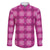Pink Hawaiian Quilt Family Matching Off The Shoulder Long Sleeve Dress and Hawaiian Shirt Hawaii Pineapple Monstera Palaka Motifs - Polynesian Pride