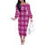 Pink Hawaiian Quilt Family Matching Off The Shoulder Long Sleeve Dress and Hawaiian Shirt Hawaii Pineapple Monstera Palaka Motifs - Polynesian Pride