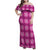 Pink Hawaiian Quilt Family Matching Off Shoulder Maxi Dress and Hawaiian Shirt Hawaii Pineapple Monstera Palaka Motifs - Polynesian Pride