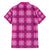 Pink Hawaiian Quilt Family Matching Off Shoulder Short Dress and Hawaiian Shirt Hawaii Pineapple Monstera Palaka Motifs - Polynesian Pride