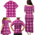 Pink Hawaiian Quilt Family Matching Puletasi and Hawaiian Shirt Hawaii Pineapple Monstera Palaka Motifs - Polynesian Pride