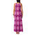 Pink Hawaiian Quilt Family Matching Tank Maxi Dress and Hawaiian Shirt Hawaii Pineapple Monstera Palaka Motifs - Polynesian Pride