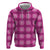 Pink Hawaiian Quilt Hoodie Hawaii Pineapple Monstera Palaka Motifs - Polynesian Pride