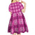 Pink Hawaiian Quilt Kid Short Sleeve Dress Hawaii Pineapple Monstera Palaka Motifs - Polynesian Pride
