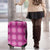Pink Hawaiian Quilt Luggage Cover Hawaii Pineapple Monstera Palaka Motifs - Polynesian Pride