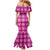 Pink Hawaiian Quilt Mermaid Dress Hawaii Pineapple Monstera Palaka Motifs - Polynesian Pride