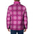 Pink Hawaiian Quilt Padded Jacket Hawaii Pineapple Monstera Palaka Motifs - Polynesian Pride