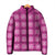 Pink Hawaiian Quilt Padded Jacket Hawaii Pineapple Monstera Palaka Motifs - Polynesian Pride