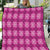 Pink Hawaiian Quilt Quilt Hawaii Pineapple Monstera Palaka Motifs - Polynesian Pride