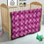 Pink Hawaiian Quilt Quilt Hawaii Pineapple Monstera Palaka Motifs - Polynesian Pride