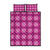 Pink Hawaiian Quilt Quilt Bed Set Hawaii Pineapple Monstera Palaka Motifs - Polynesian Pride