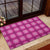 Pink Hawaiian Quilt Rubber Doormat Hawaii Pineapple Monstera Palaka Motifs - Polynesian Pride