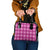 Pink Hawaiian Quilt Shoulder Handbag Hawaii Pineapple Monstera Palaka Motifs - Polynesian Pride