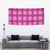 Pink Hawaiian Quilt Tapestry Hawaii Pineapple Monstera Palaka Motifs - Polynesian Pride