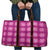 Pink Hawaiian Quilt Travel Bag Hawaii Pineapple Monstera Palaka Motifs - Polynesian Pride