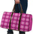 Pink Hawaiian Quilt Travel Bag Hawaii Pineapple Monstera Palaka Motifs - Polynesian Pride
