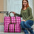 Pink Hawaiian Quilt Travel Bag Hawaii Pineapple Monstera Palaka Motifs - Polynesian Pride