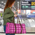 Pink Hawaiian Quilt Travel Bag Hawaii Pineapple Monstera Palaka Motifs - Polynesian Pride