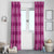 Pink Hawaiian Quilt Window Curtain Hawaii Pineapple Monstera Palaka Motifs - Polynesian Pride