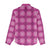 Pink Hawaiian Quilt Women Casual Shirt Hawaii Pineapple Monstera Palaka Motifs - Polynesian Pride