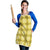 Yellow Hawaiian Quilt Apron Hawaii Pineapple Monstera Palaka Motifs - Polynesian Pride