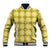Yellow Hawaiian Quilt Baseball Jacket Hawaii Pineapple Monstera Palaka Motifs - Polynesian Pride