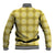 Yellow Hawaiian Quilt Baseball Jacket Hawaii Pineapple Monstera Palaka Motifs - Polynesian Pride