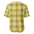 Yellow Hawaiian Quilt Baseball Jersey Hawaii Pineapple Monstera Palaka Motifs - Polynesian Pride