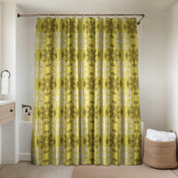 Yellow Hawaiian Quilt Bathroom Set Hawaii Pineapple Monstera Palaka Motifs - Polynesian Pride