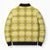 Yellow Hawaiian Quilt Bomber Puffer Jacket Hawaii Pineapple Monstera Palaka Motifs - Polynesian Pride