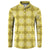 Yellow Hawaiian Quilt Button Sweatshirt Hawaii Pineapple Monstera Palaka Motifs - Polynesian Pride
