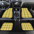 Yellow Hawaiian Quilt Car Mats Hawaii Pineapple Monstera Palaka Motifs - Polynesian Pride