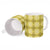 Yellow Hawaiian Quilt Ceramic Mug Hawaii Pineapple Monstera Palaka Motifs - Polynesian Pride