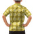 Yellow Hawaiian Quilt Family Matching Mermaid Dress and Hawaiian Shirt Hawaii Pineapple Monstera Palaka Motifs - Polynesian Pride