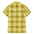 Yellow Hawaiian Quilt Family Matching Mermaid Dress and Hawaiian Shirt Hawaii Pineapple Monstera Palaka Motifs - Polynesian Pride