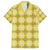 Yellow Hawaiian Quilt Family Matching Off The Shoulder Long Sleeve Dress and Hawaiian Shirt Hawaii Pineapple Monstera Palaka Motifs - Polynesian Pride